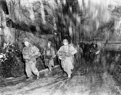 Soldats américains à Langefosse en novembre 1944
