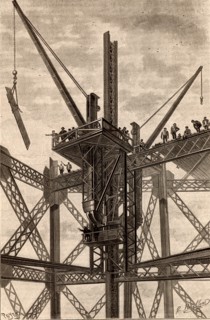 "Construction of the Eiffel Tower, Paris, France... ED