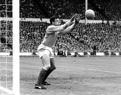 Englands international goalkeeper Gordon Banks in action during a match at the 1966 FIFA World_Cup