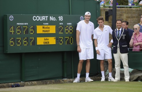 Wimbledon  Championships  Day FOUR 24/6/10

John Isner v Nicolas Mahut
John Isner ,Nicolas Mahut