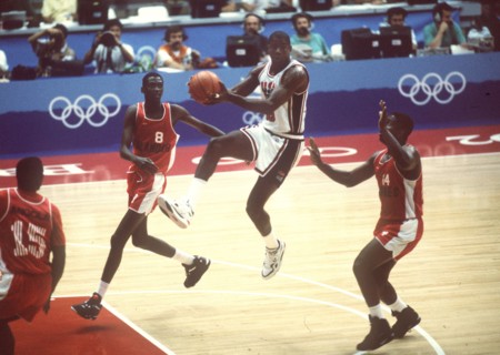 Earvin Magic JOHNSON, USA, Basketball, Aktion, Dream Team, hier im Spiel Angola - USA 48:116,