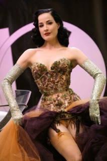 Dita von Teese performs burlesque show, Harvey Nicholls, Leeds, 17.10.2006...