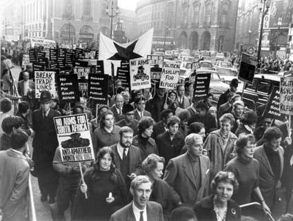 History - Anti-Aparthied march in London