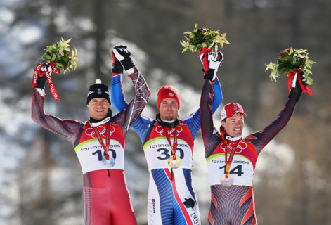 Olympia
20. Olympische Winterspiele 2006 Turin
Ski Alpin Herren Abfahrt
Siegerehrung, Michael