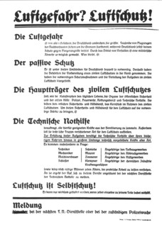 Poster about air raid protection