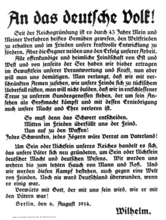 World War I - Emperor's appeal