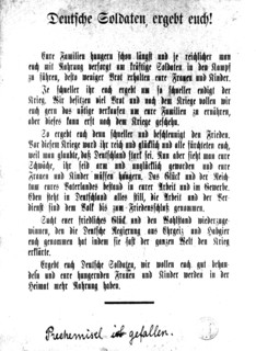 World War I - German soldiers, capitulate!