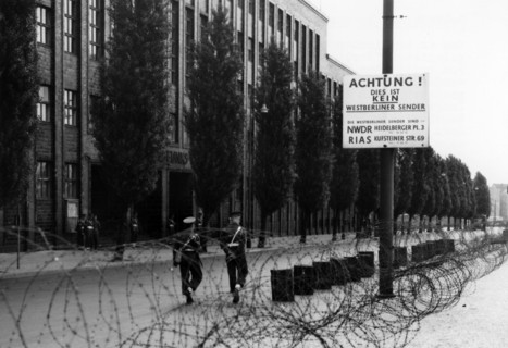 House of Broadcasting in Berlin sealed off by British troops