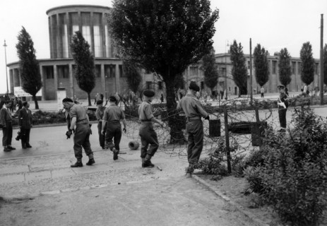 House of Broadcasting in Berlin sealed off by British troops
