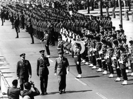 Town majors during parade on the 'Armed Forces Day' in Berlin
