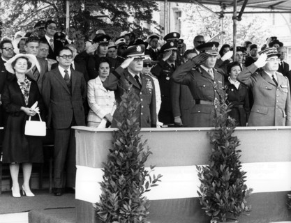Town majors during parade on the 'Armed Forces Day' in Berlin
