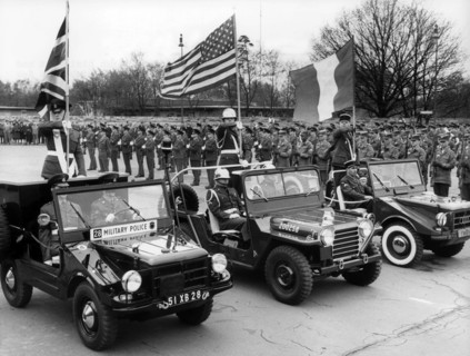 Rehearsal for military parade for the 'Armed Forces Day' in Berlin