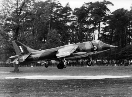 Harrier airplane of British army in Germany