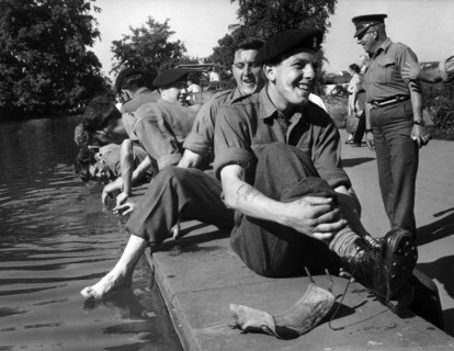 British soldiers march like commander Marlborough once did
