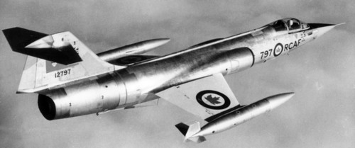 Supersonic aircraft Lockheed-Starfighter CF 104 of the Canadian Air Force