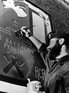 Bearded Canadian soldier in Germany
