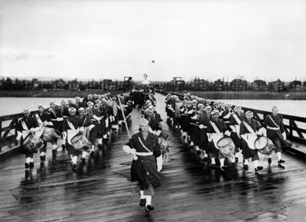 Parade of French troops in Germany 1947