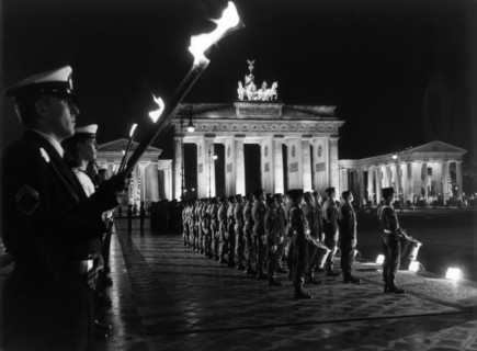 Ceremony on farewell of western Allies from Berlin at Brandenburg Gate