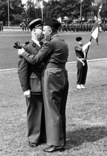 French commander during the traditional symbolic kiss