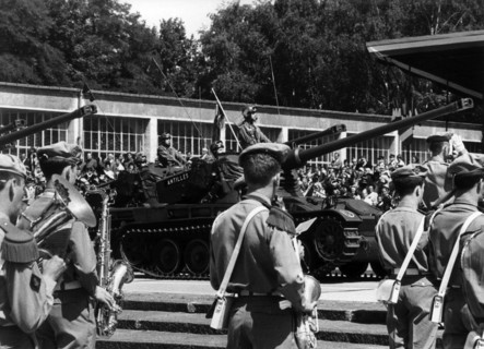 Military parade on the occasion of the French national holiday in Berlin