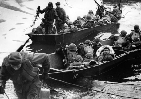 French-American military exercise in Berlin