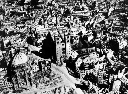 Post-war era - Wuerzburg in ruins