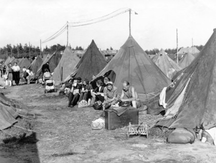 Post-war era - refugee camp