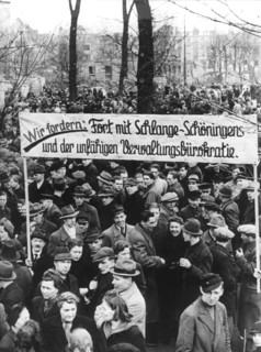 Hunger demonstration in post-war Germany