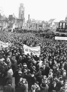 Hunger demonstration in post-war Germany