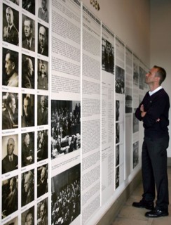 Jury courtroom 600 Nuremberg - information board