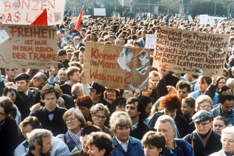 Demonstration in Berlin 1990