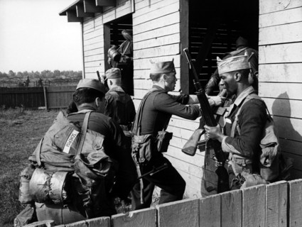 US soldiers during fighting exercises in Berlin