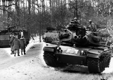 Field exercise of US army in Berlin
