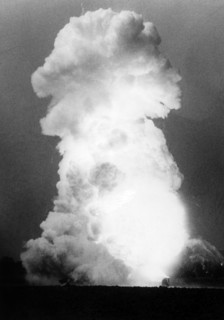 Atomic bomb simulation during US manoeuvre in Rhineland-Palatinate