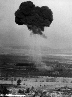 Simulation of a nuclear strike on the US military training area Grafenwöhr