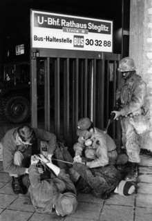 US military maneuver in Berlin subway