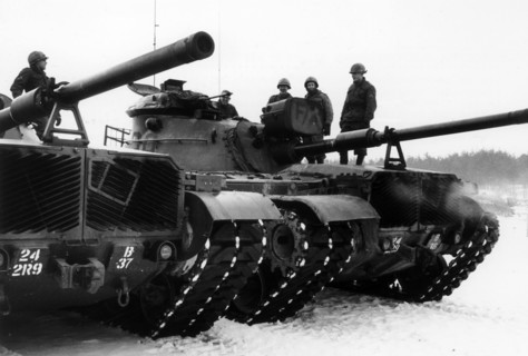 US tanks during the manoeuvre REFORGER I in Germany