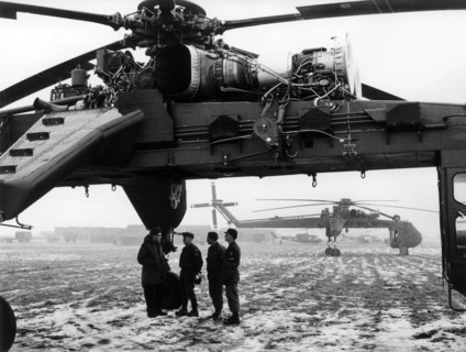 US helicopter Sikorsky CH-54 Tarhe during the manoeuvre REFORGER I