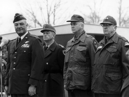 Generals welcome US soldiers in Germany for the participation in the manoeuvre REFORGER I