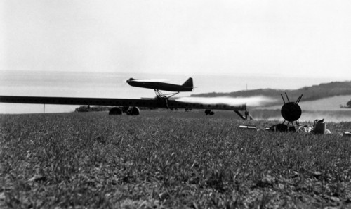 Remote-controlled plane during an air defence training of the US army