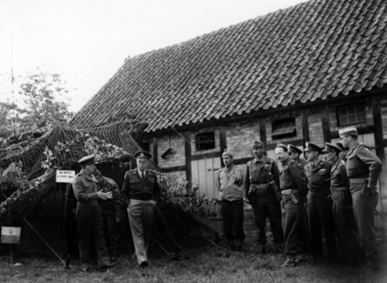 US general Eisenhower at fall maneuvers of allied in Germany