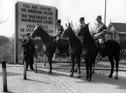 Mounted military police of the U.S. army