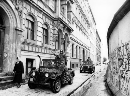 U.S. military patrol at the Berlin Wall