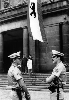 U.S. military policemen in front of the chamber of deputies in Berlin