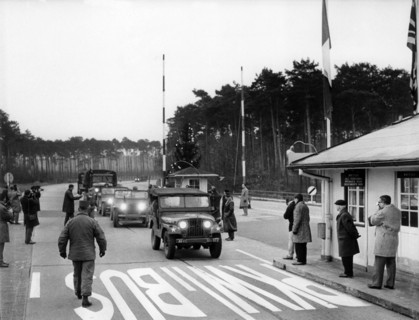 US troop transport arrives in Berlin after trip through Soviet zone