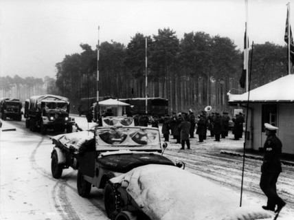 US troop transport arrives in Berlin after trip through Soviet zone