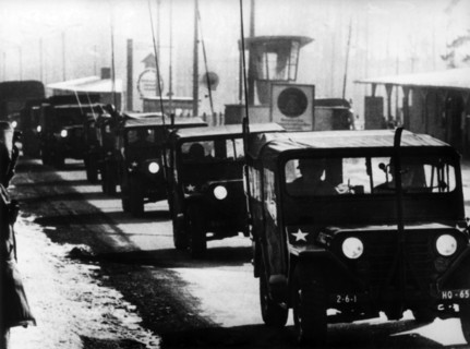 US troop transport drives to Berlin through Soviet zone