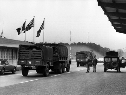 US troop transport arrives in Berlin after trip through Soviet zone