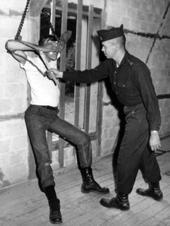 A hard interrogation in the "Iron Mike" test of the U.S. army