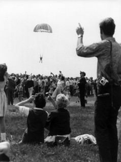 Parachutist during open day in Ramstein